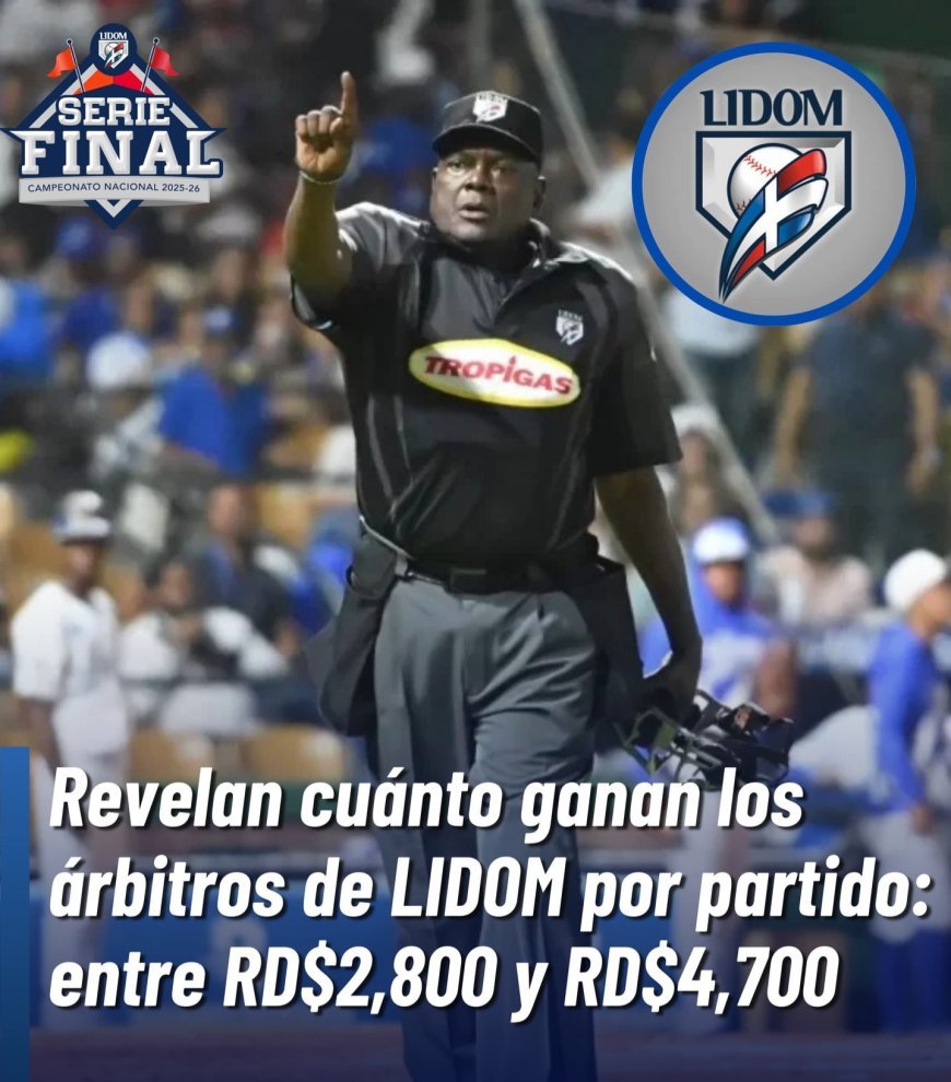 Revelan cuanto gana un árbrito en Lidom